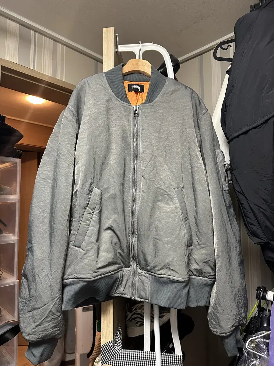 스투시 MA1 Stussy Dyed Nylon Bomber Jacket | 브랜드 중고거래